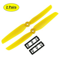 RC Propellers 55mm CW CCW 2-Vane Rotors for Walkera QR Ladybird Yellow 8 Pairs